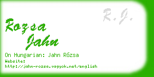 rozsa jahn business card